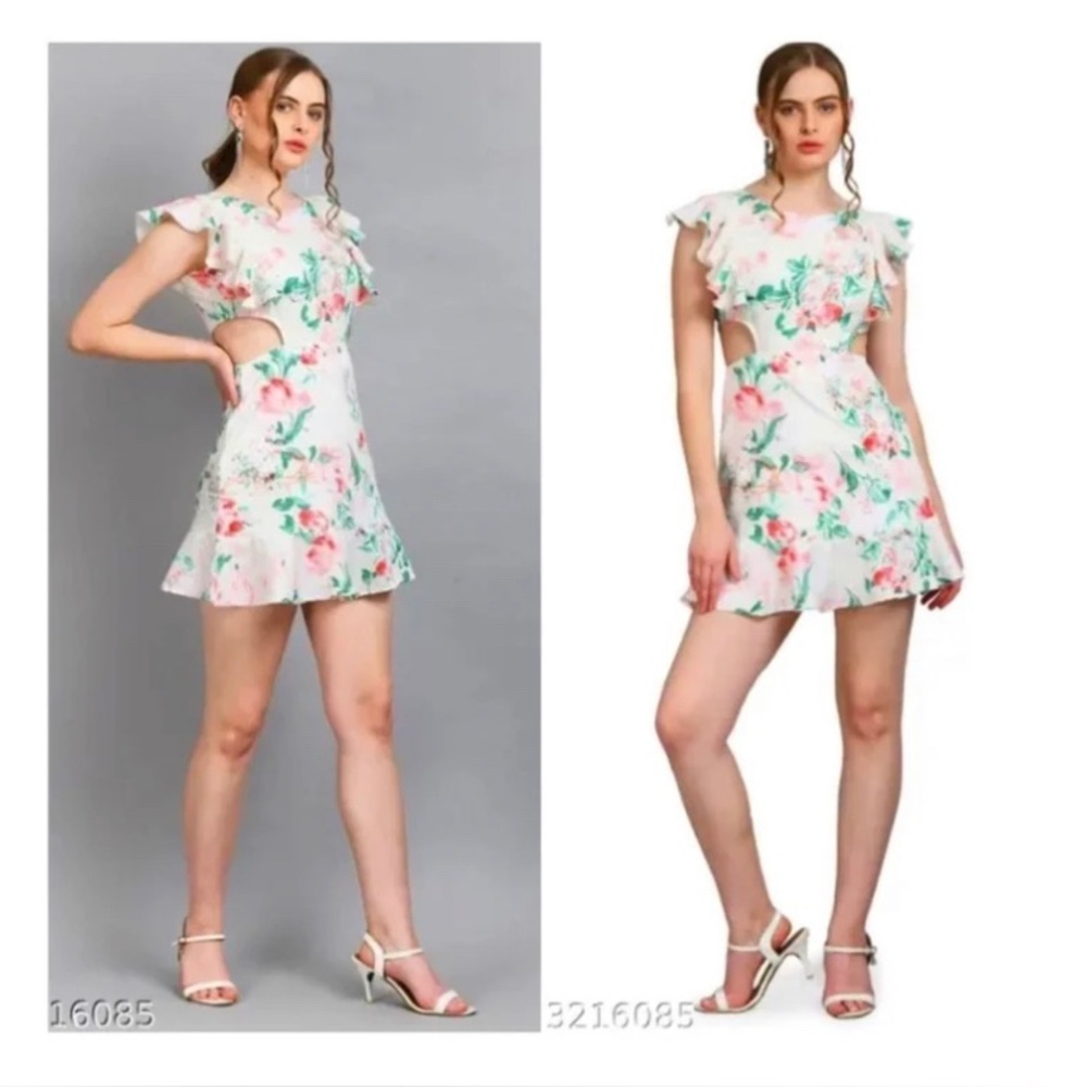 Floral Cut Out Dress